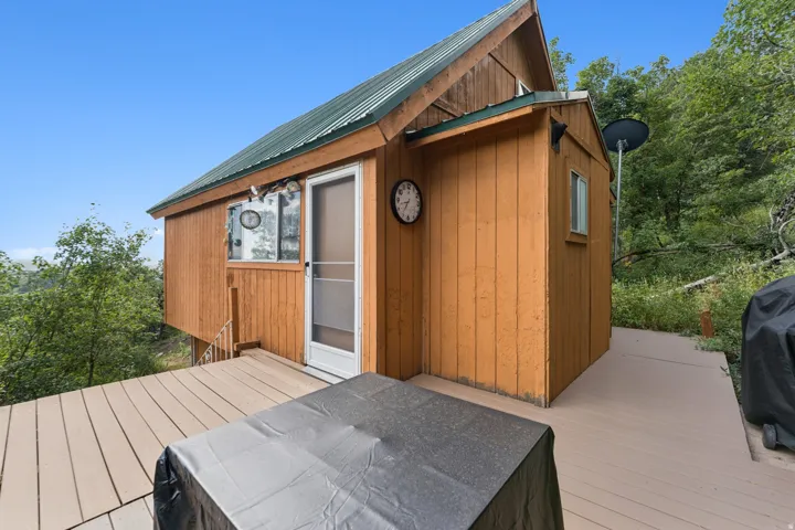 Wooden deck with grilling area