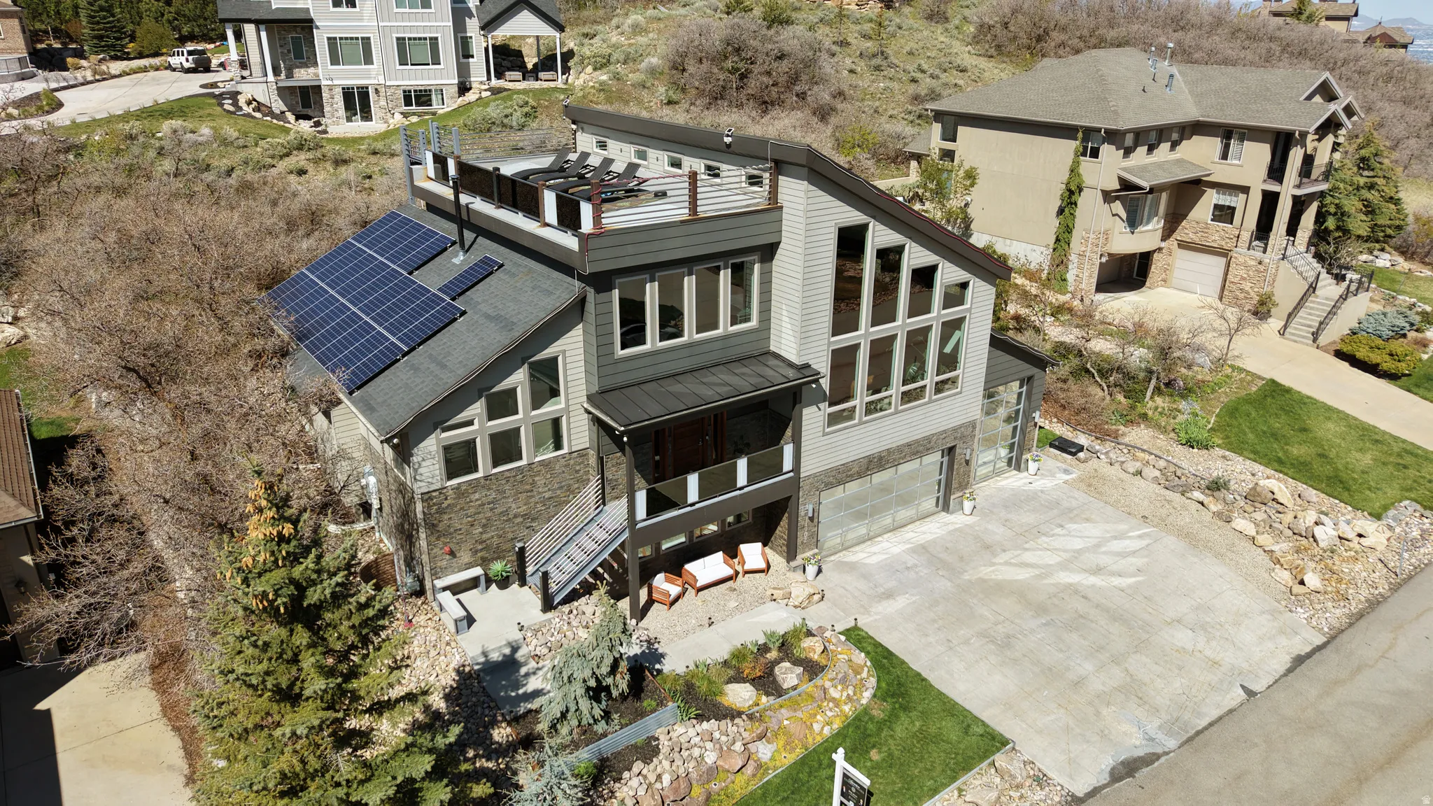 View from above of property showing Rooftop Deck