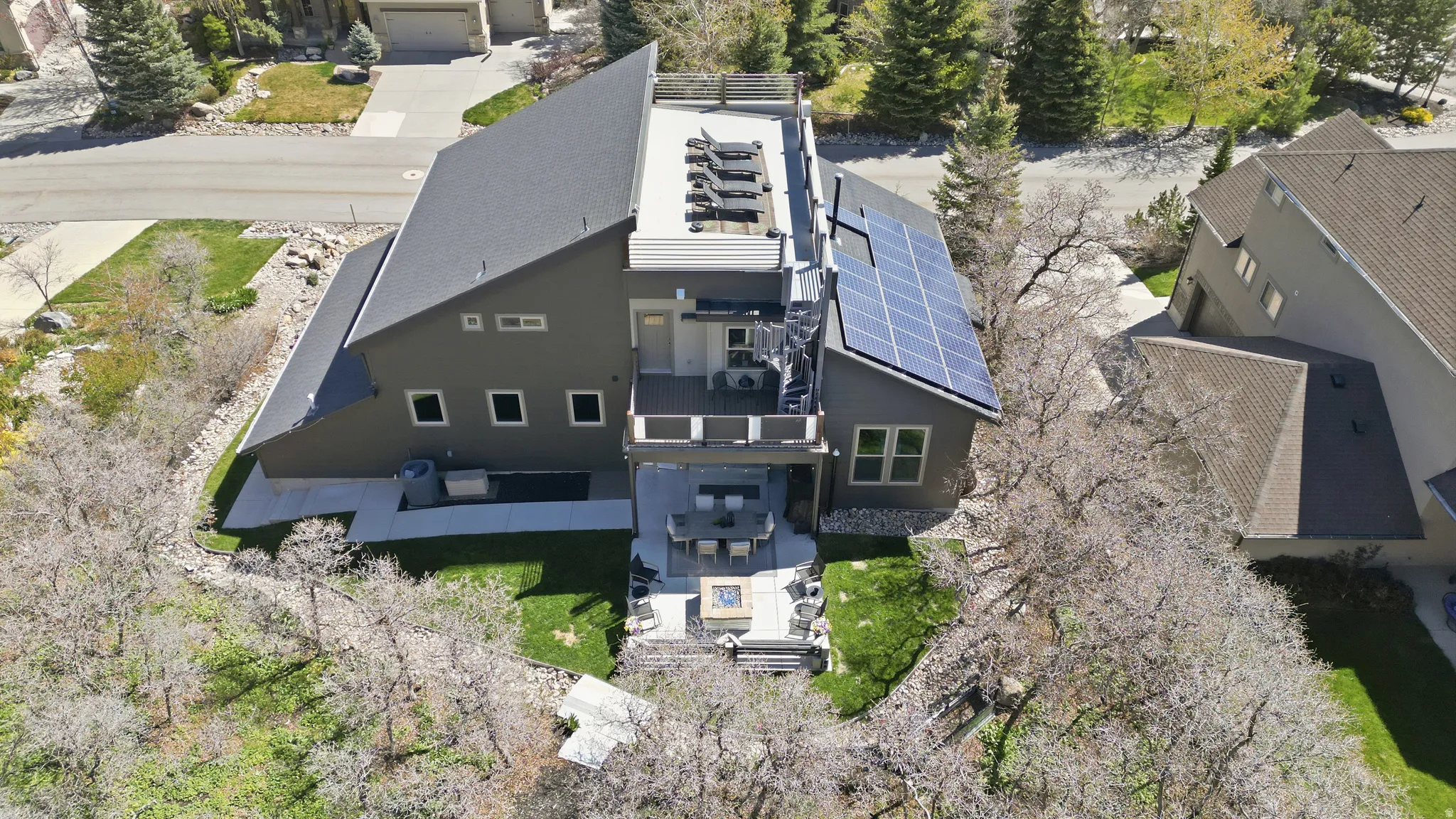 View from above of property