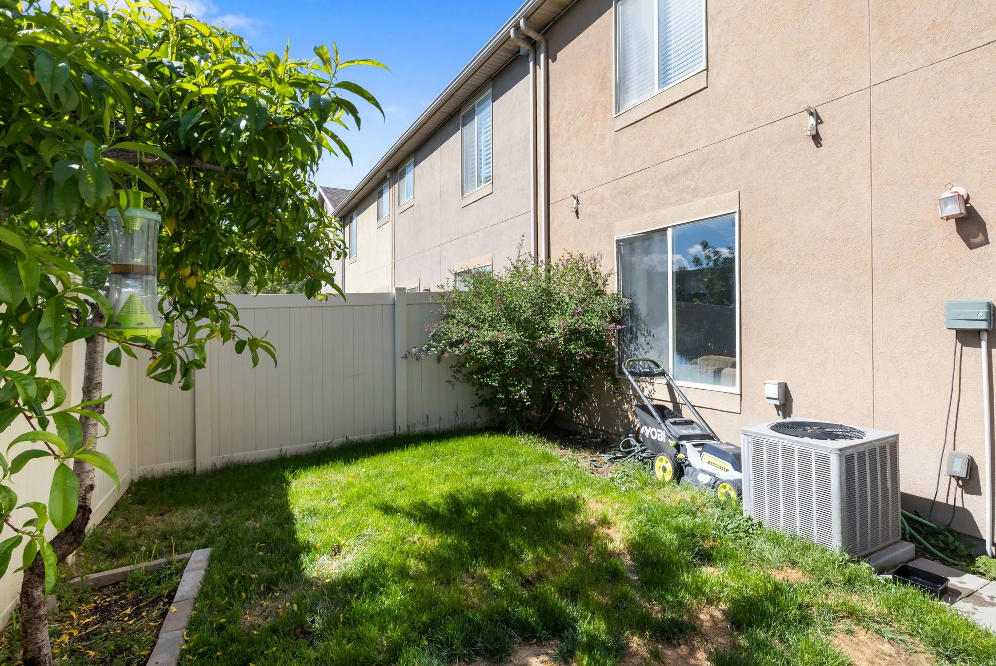 View of fenced yard