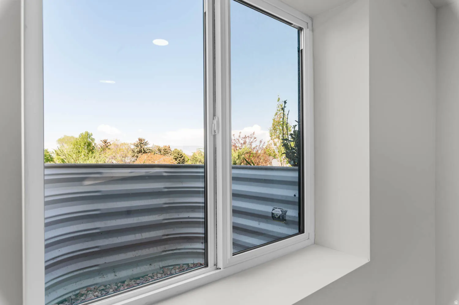 Valley views from a basement bedroom