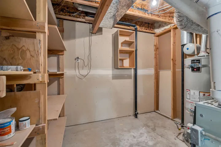 Utility room with storage and water softner