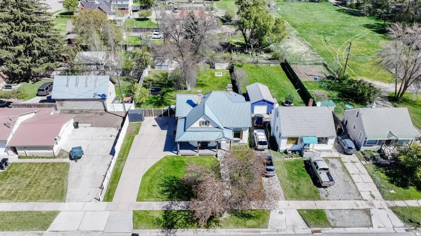 Aerial view of residential area