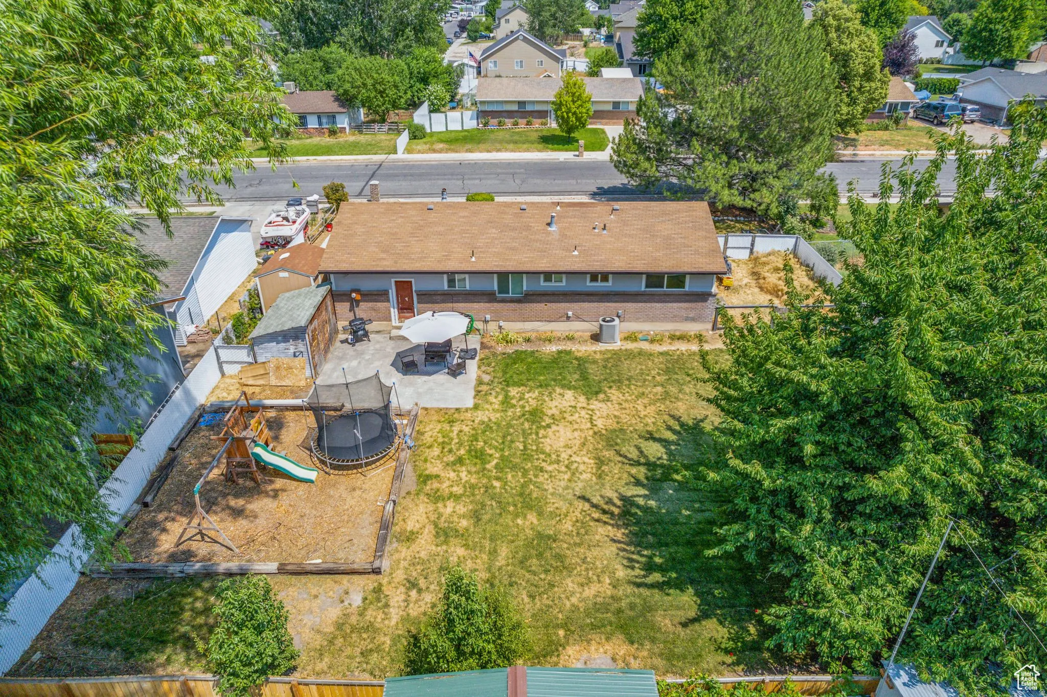 View from above of property