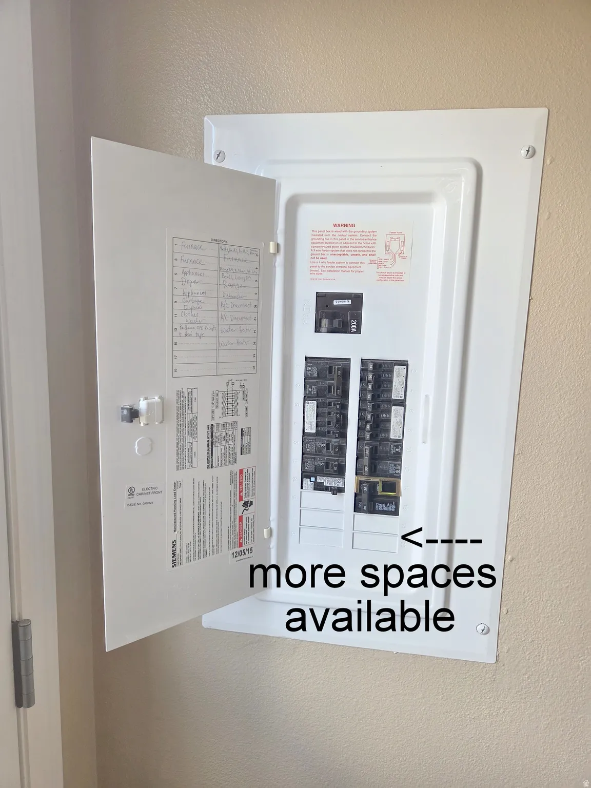 Utility room with electric panel