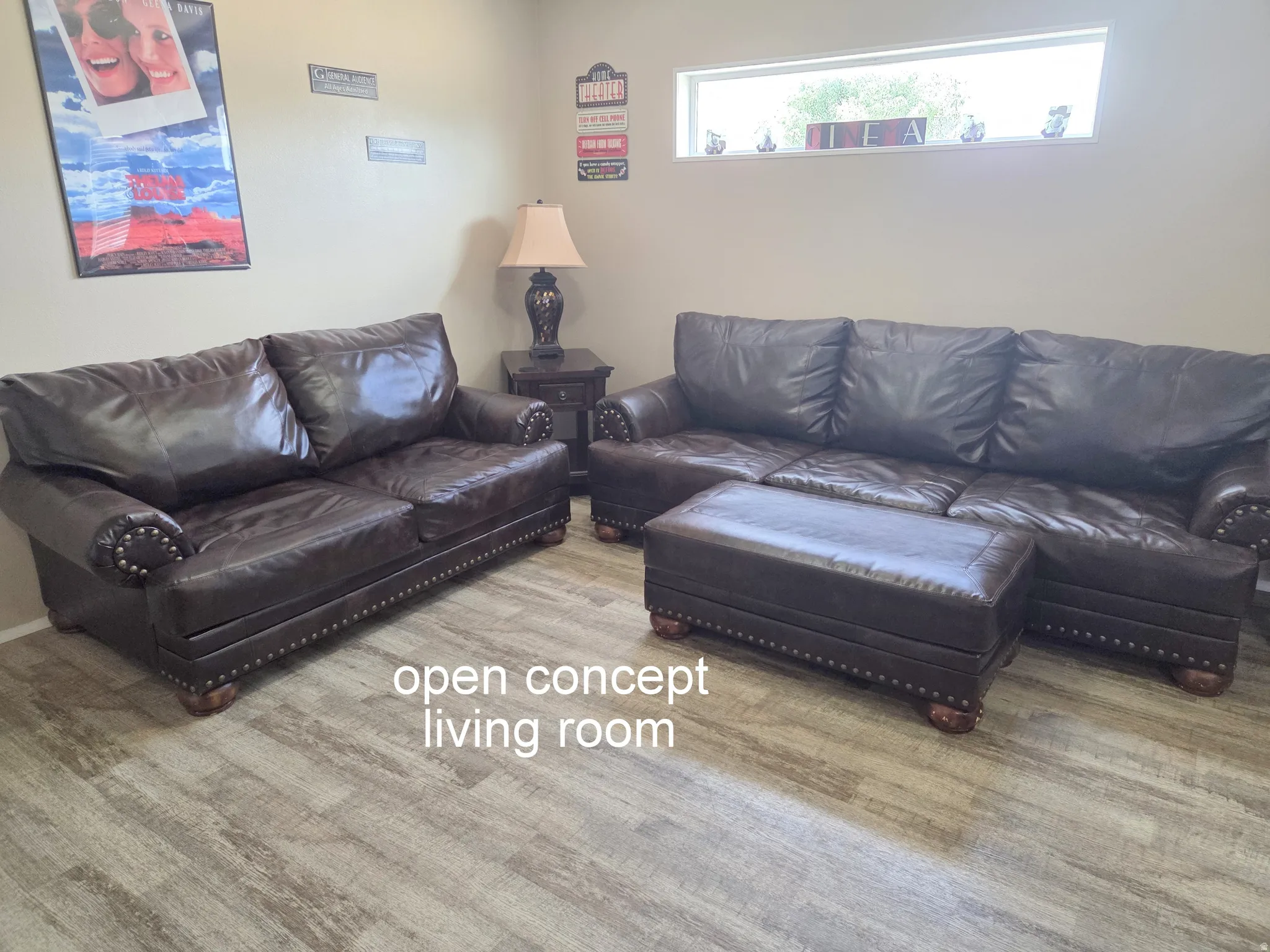 View of living room with comfortable seating.