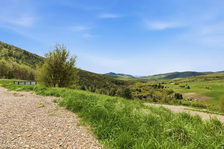 Mountain view with rural landscape