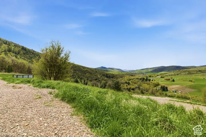 Mountain view with rural landscape