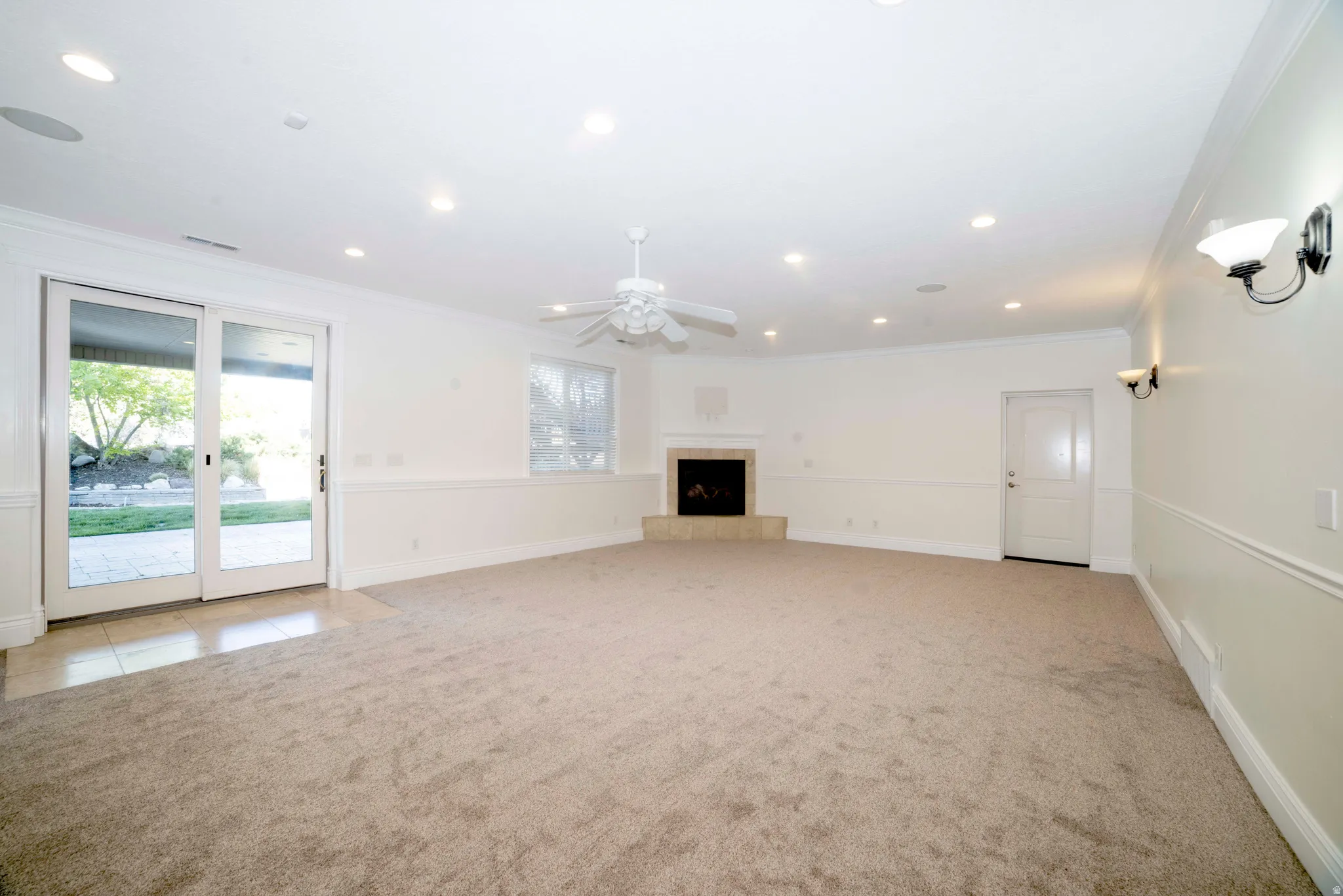 Walkout basement family room