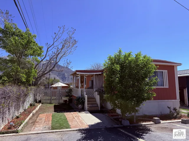View of front of property featuring a mountain view