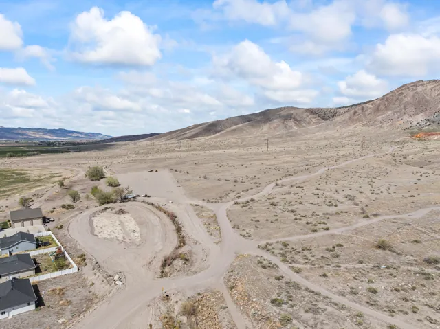 View of mountain background with rural landscape and a desert landscape