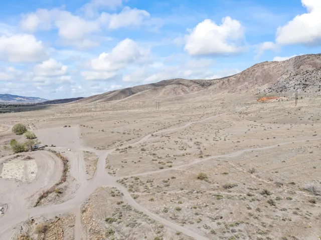 View of mountain background with rural landscape and a desert landscape