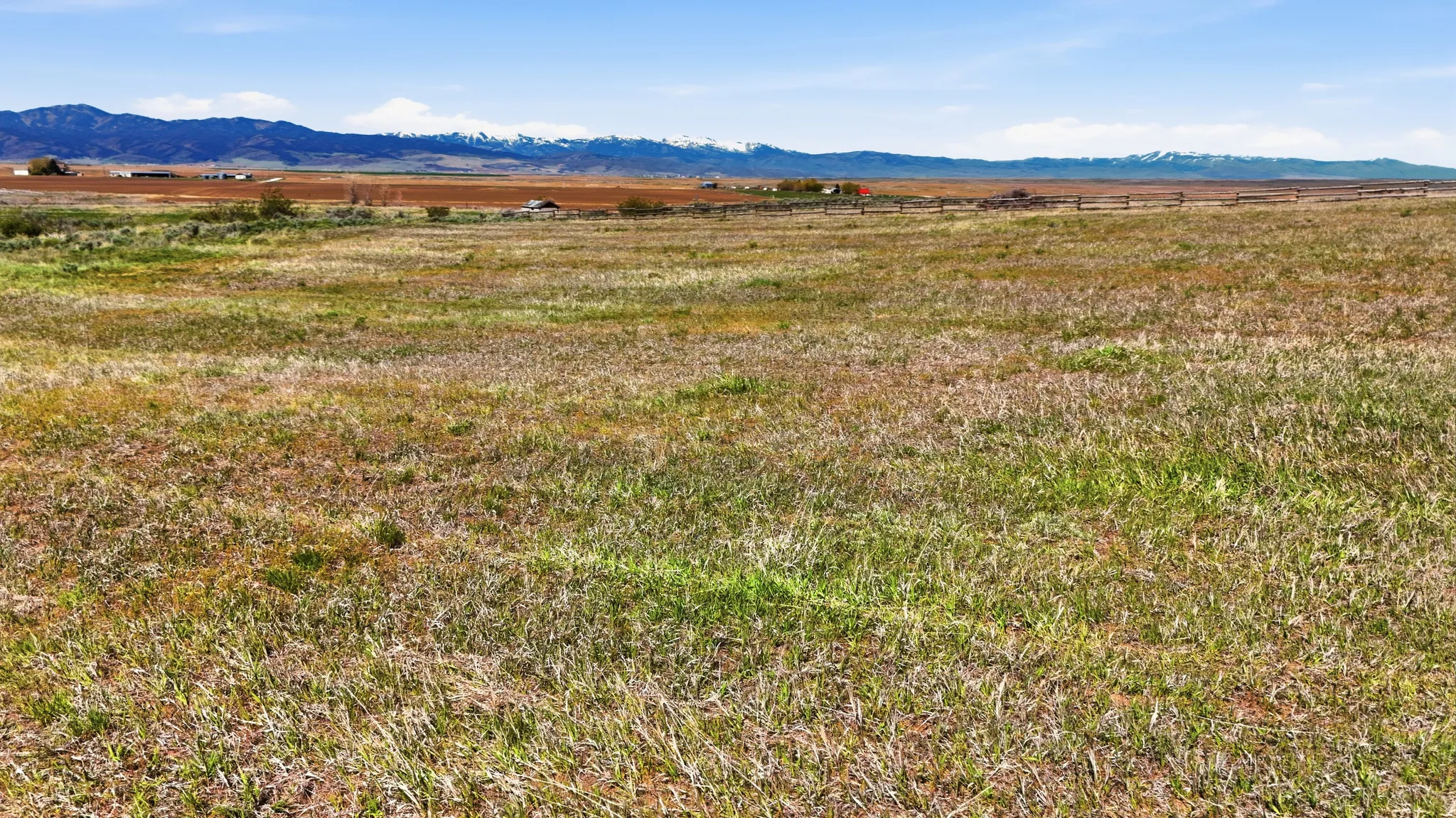 View of mountain background with rural landscape