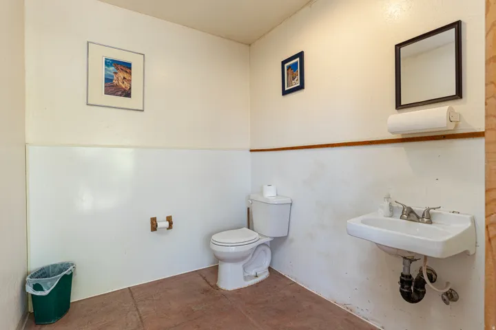 Bathroom featuring toilet and a sink