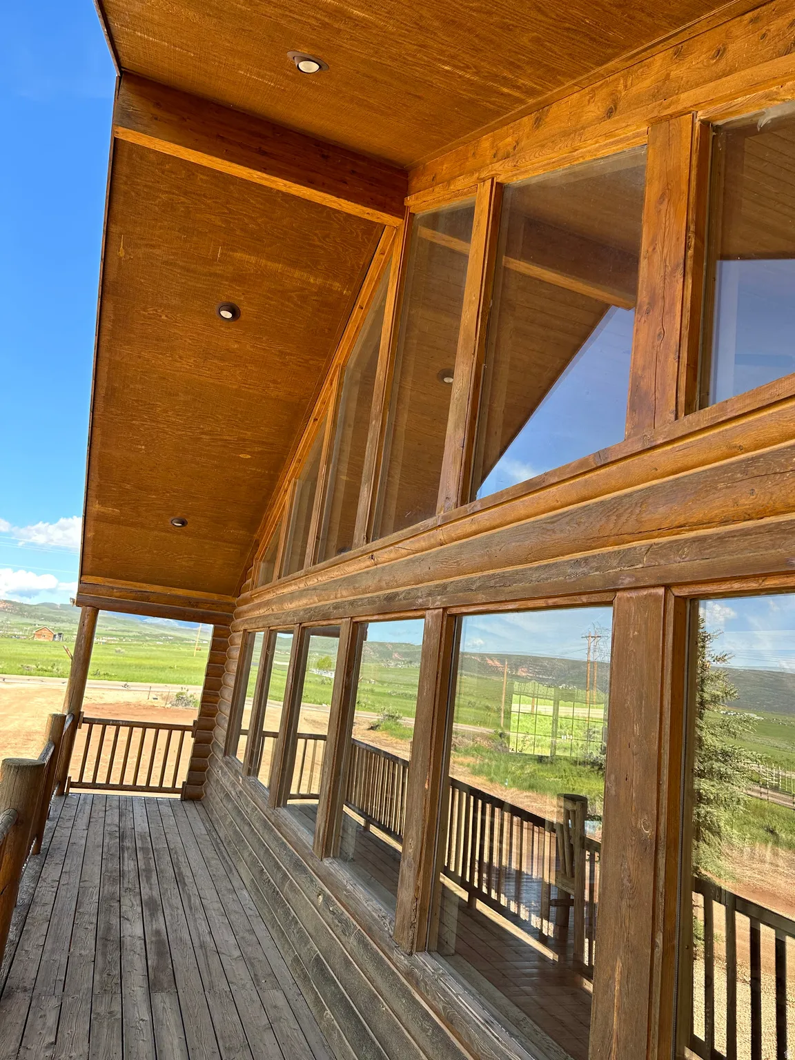 View of wooden deck