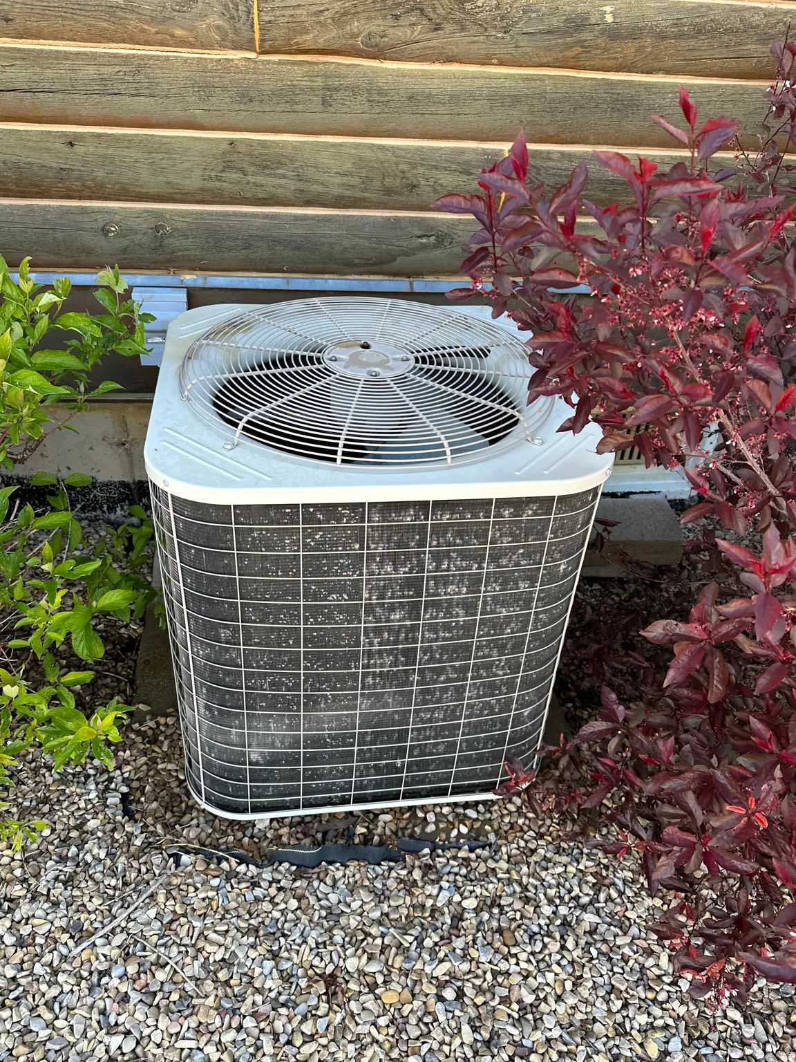 Exterior view of a central AC unit