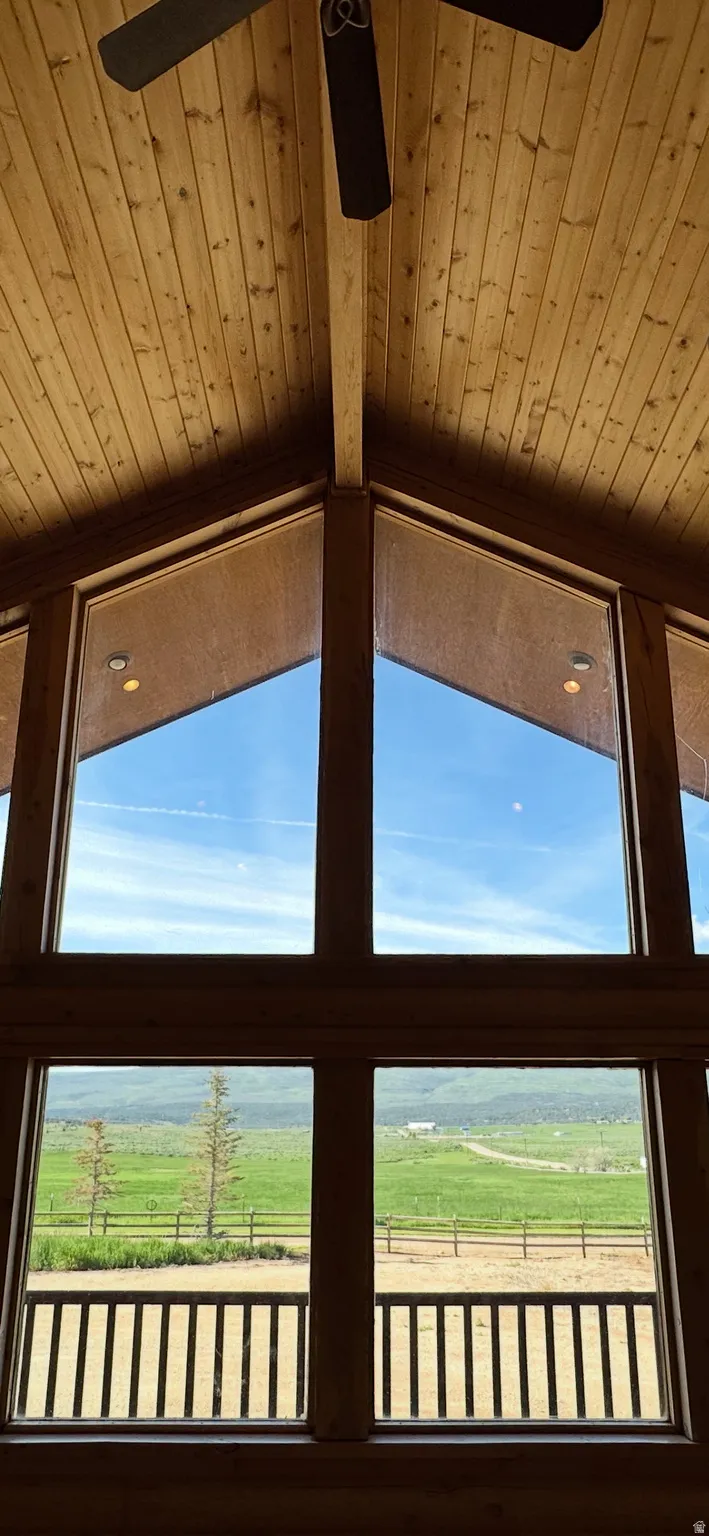 Detailed view of ceiling fan