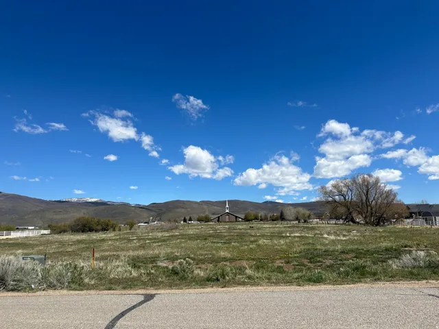 View of mountain background with rural landscape