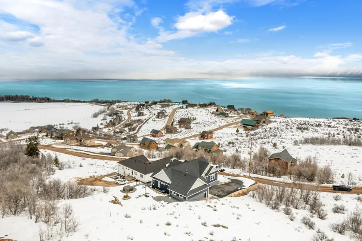 Aerial view of residential area