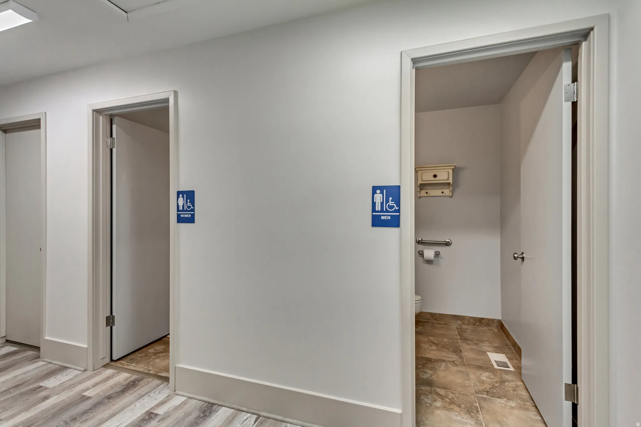 Hallway with baseboards