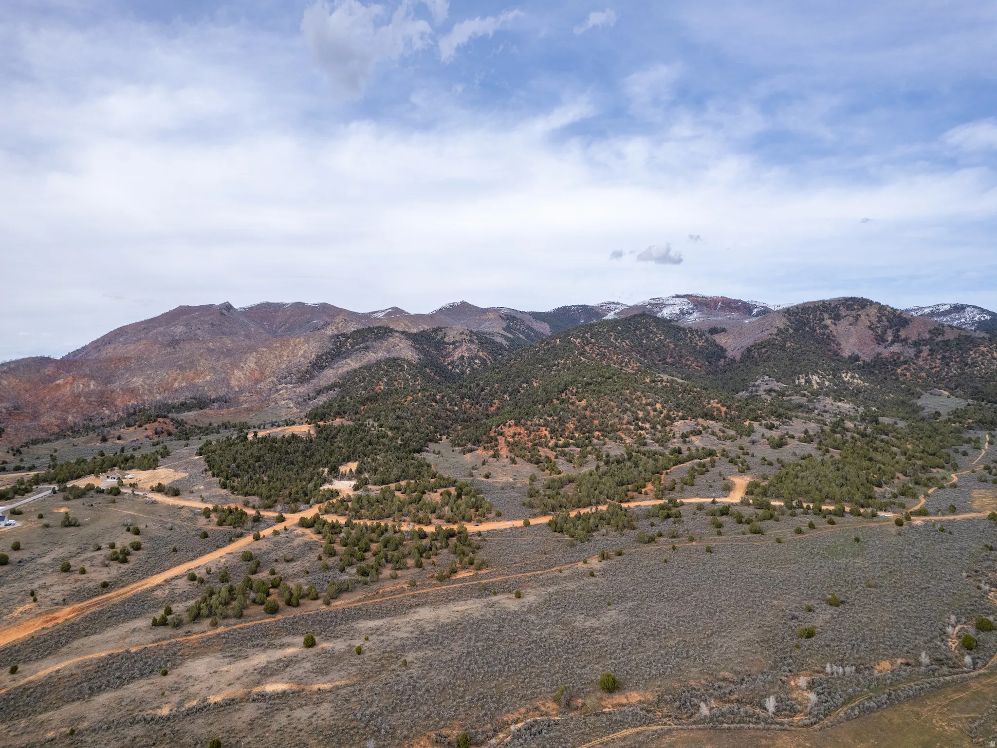 Mountain view with rural landscape