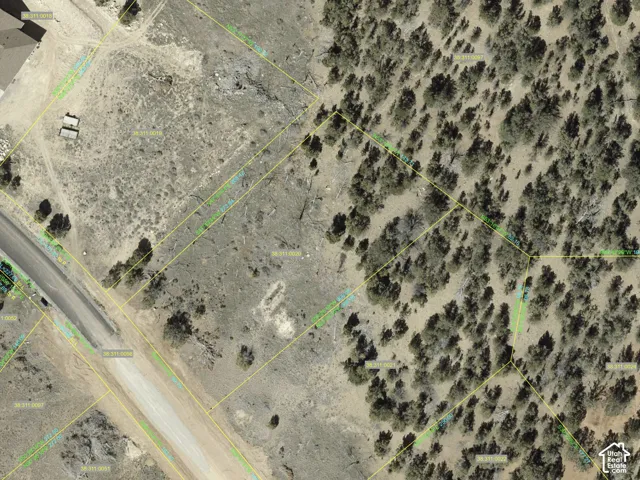 Aerial Map. Illustrating property boundaries and topography for the parcels shown