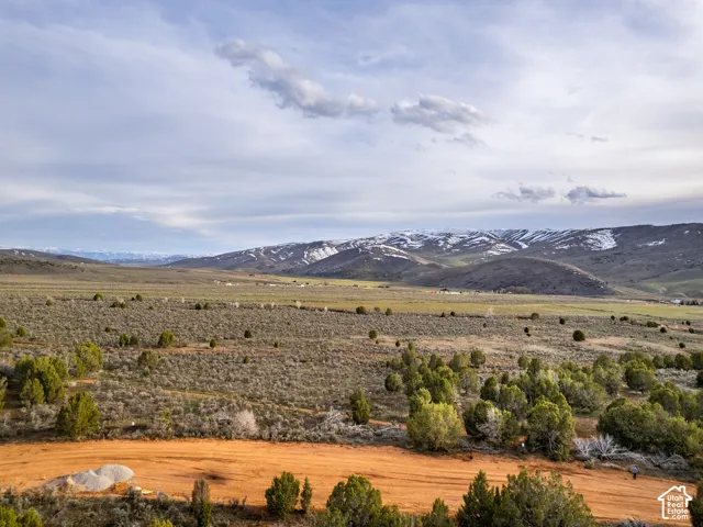Mountain view with rural landscape