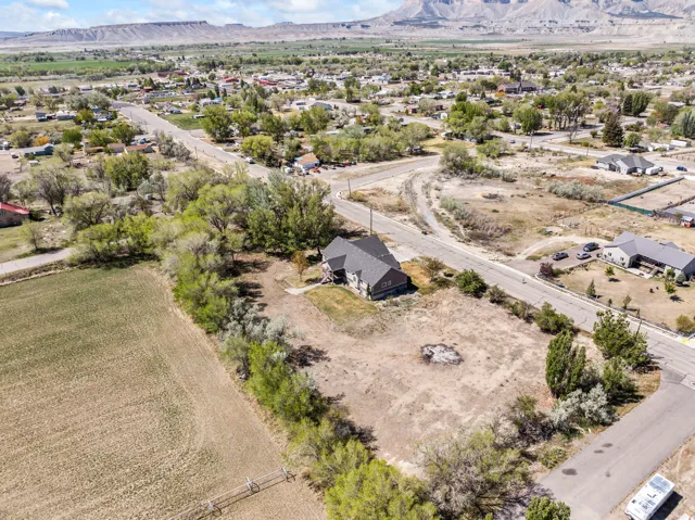 Drone / aerial view of a mountainous background