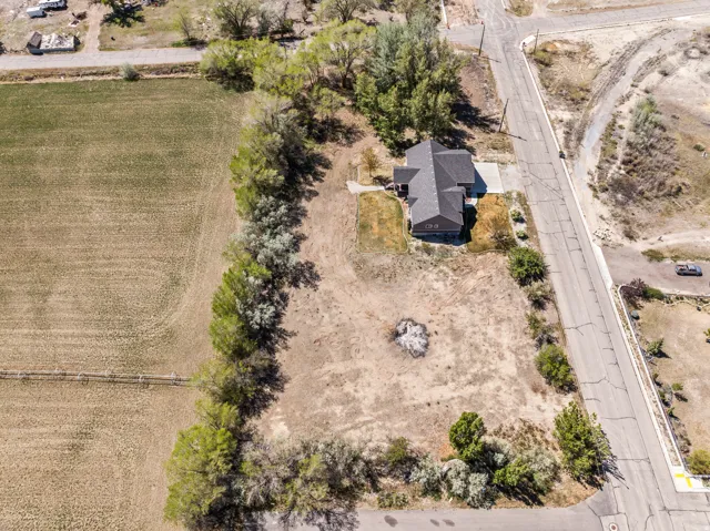 Aerial view of sparsely populated area