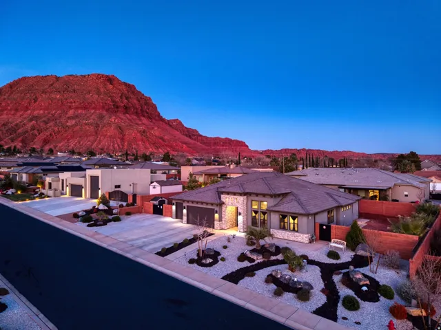 Mountain view featuring nearby suburban area