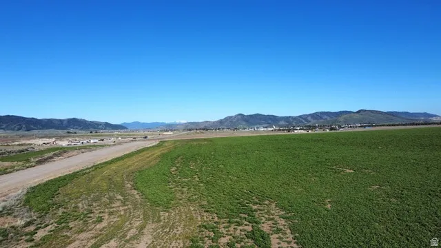 View of mountain background with rural landscape