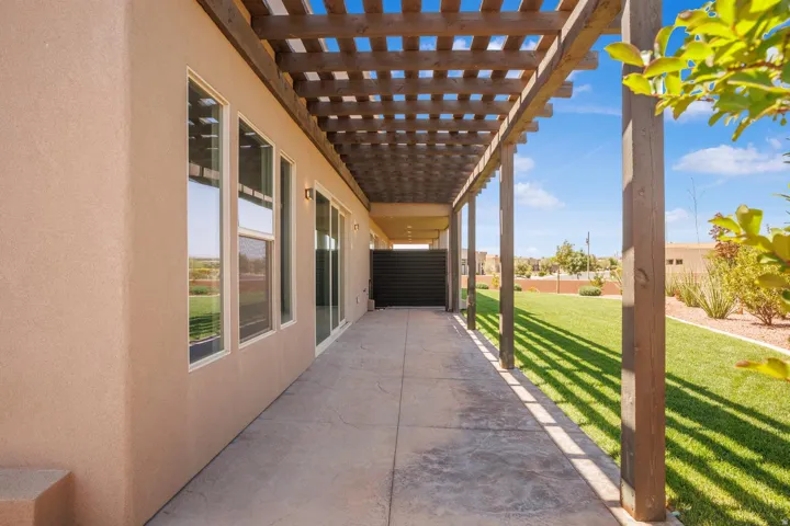 View of patio featuring a pergola