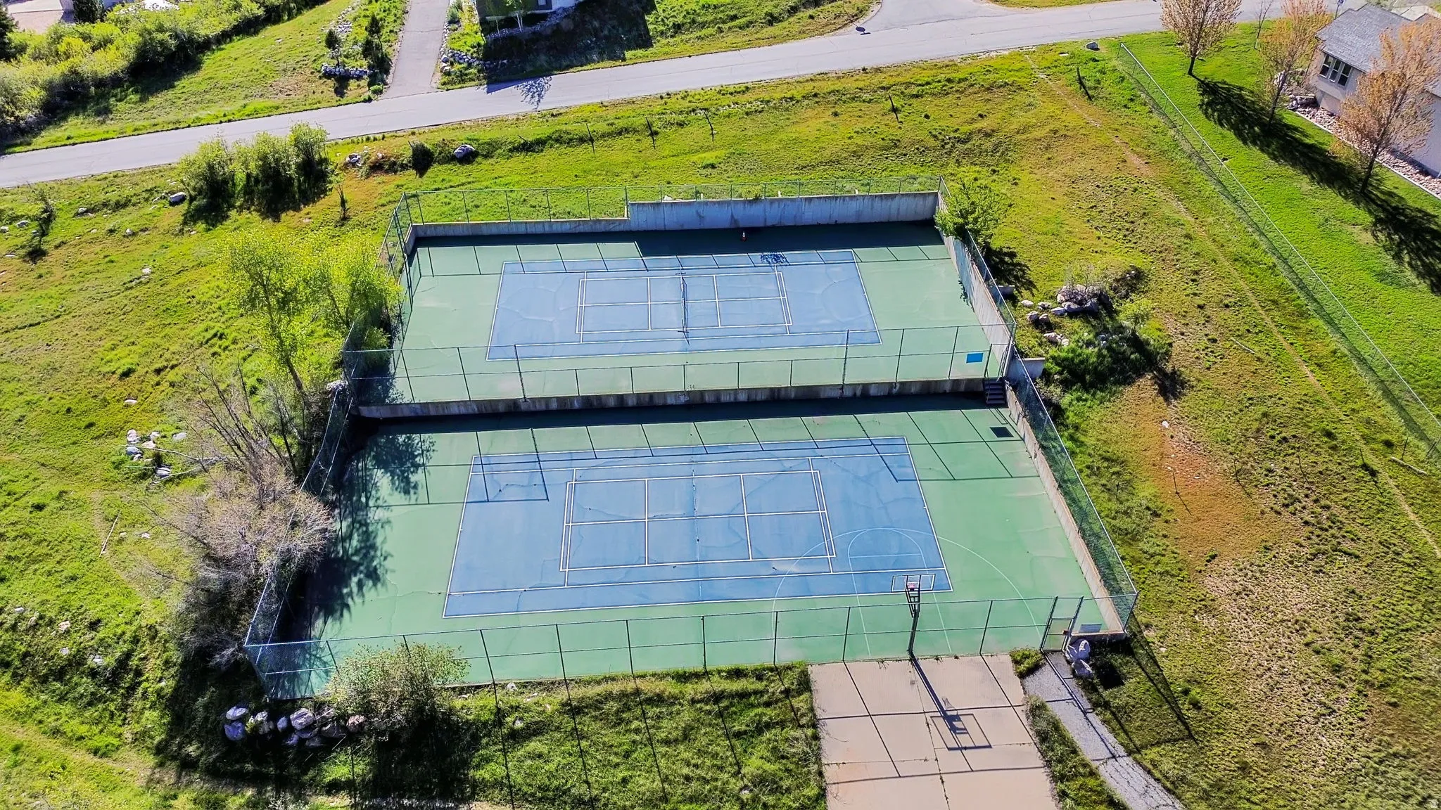 Pickleball, basketball, tennis court amenity