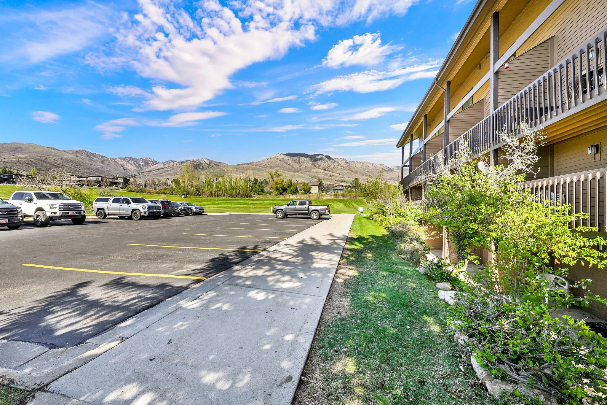 Parking lot view for building 4