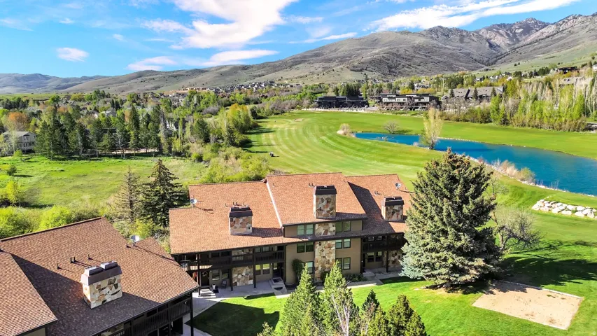 Aerial view of building #4 on course hole #12