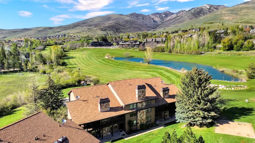 Aerial view of building #4 on course hole #12