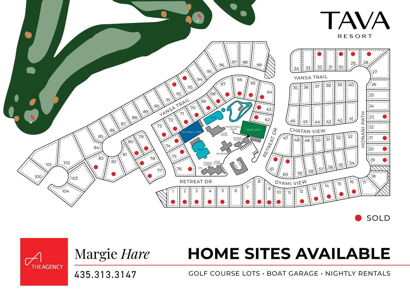 Map showing property parcels