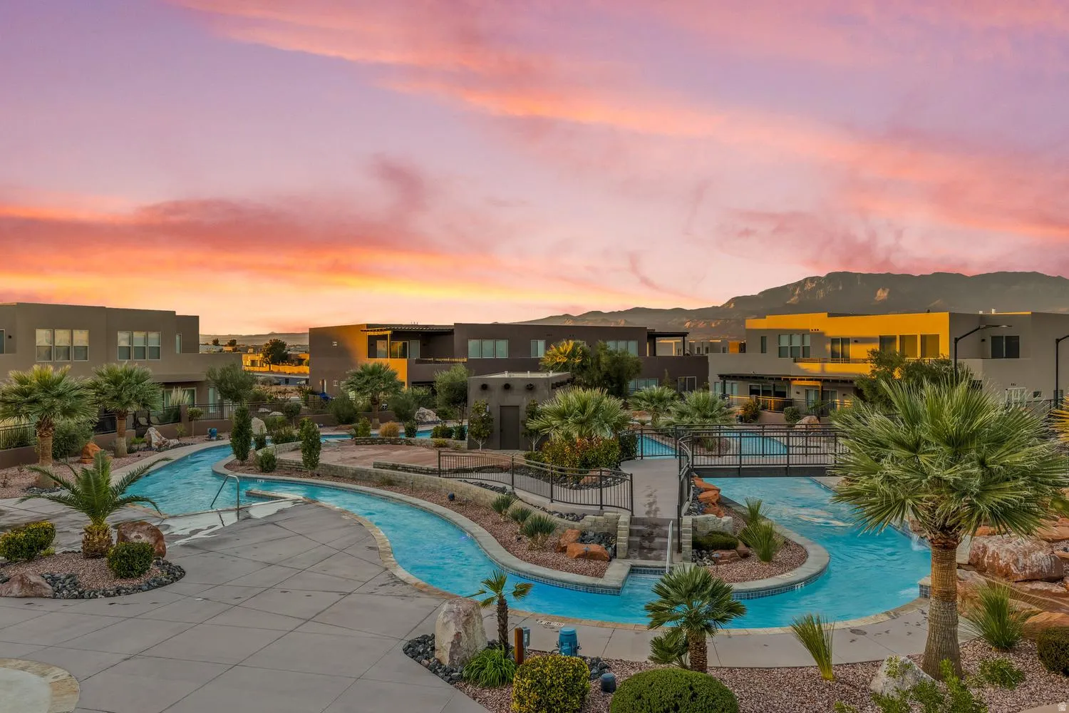 Community pool featuring a patio