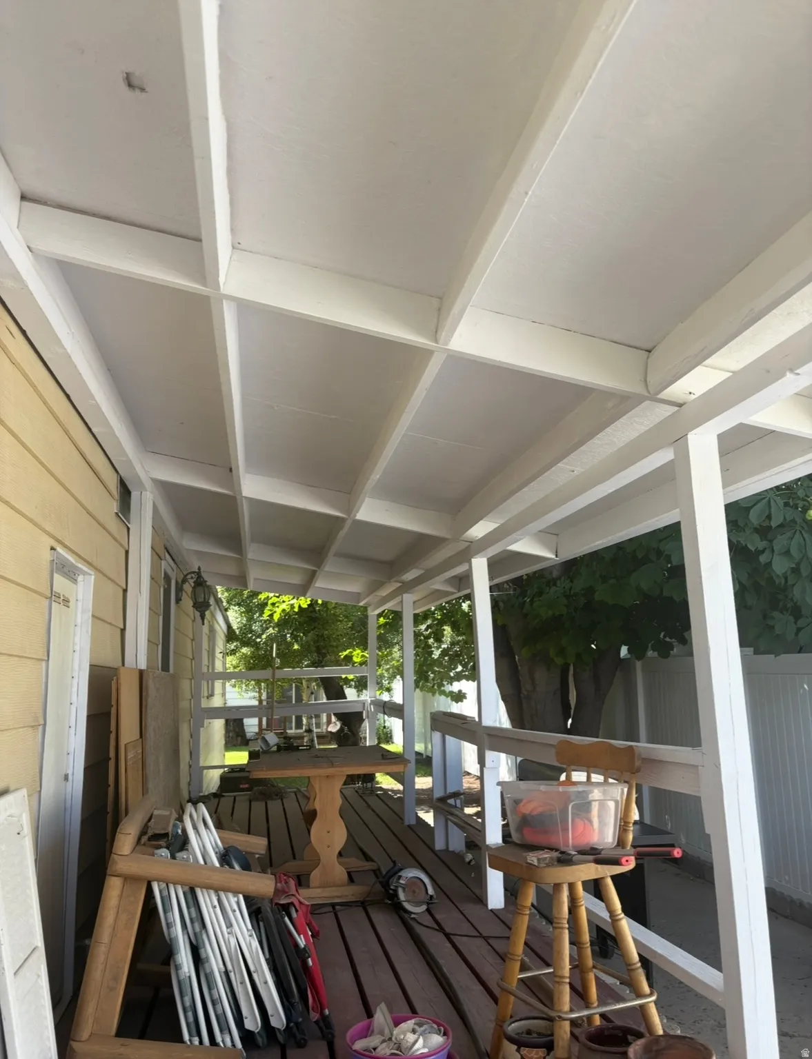 View of wooden terrace