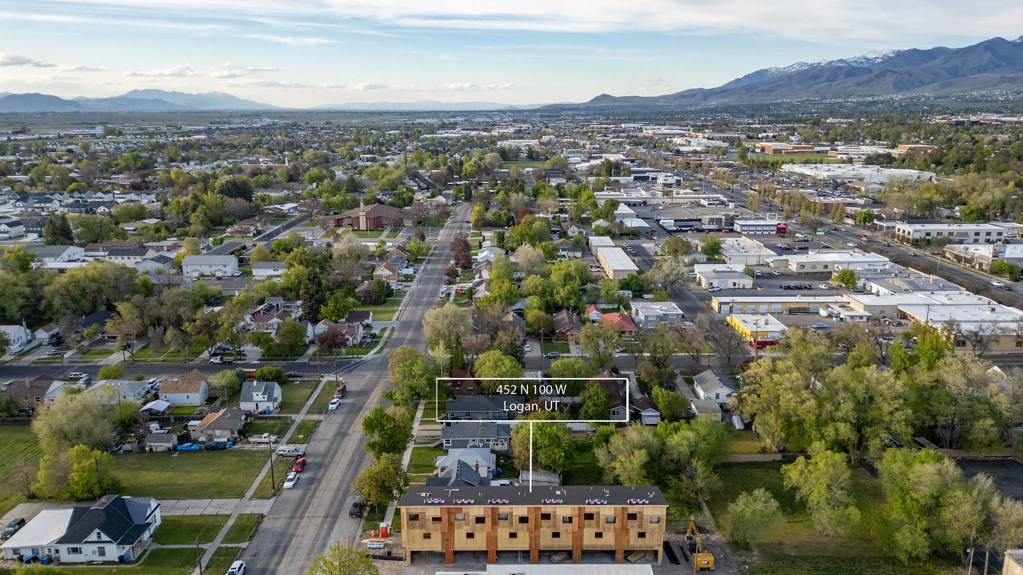 View of property location with mountains and property parcel outlined