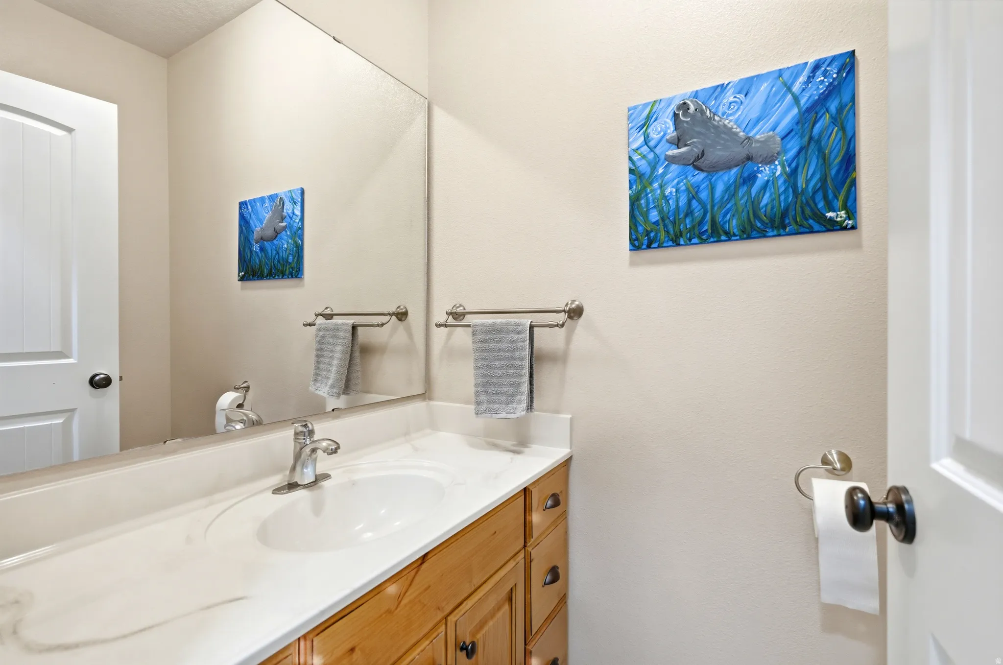 Bathroom featuring vanity