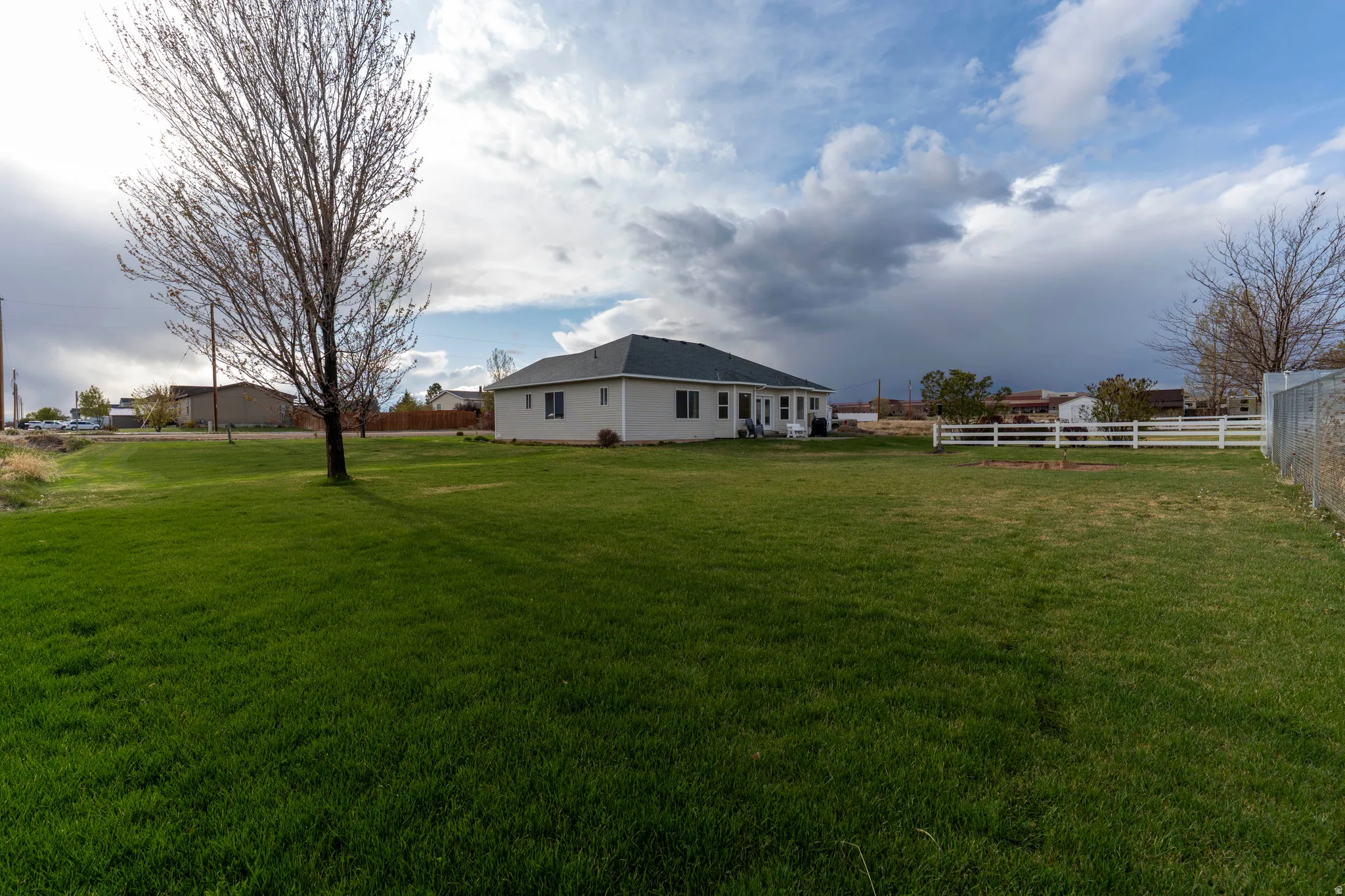 View of fenced yard
