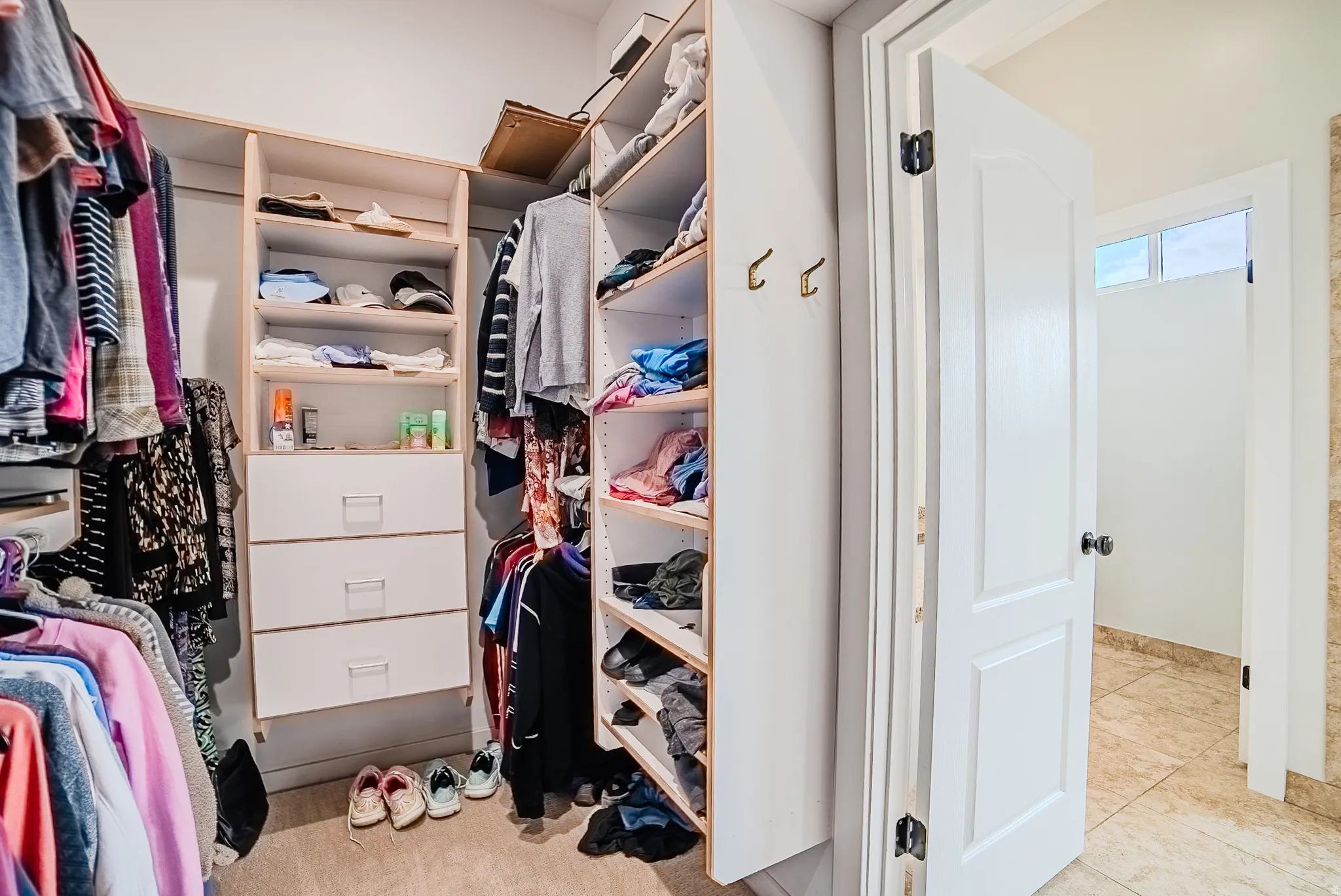 View of walk in closet