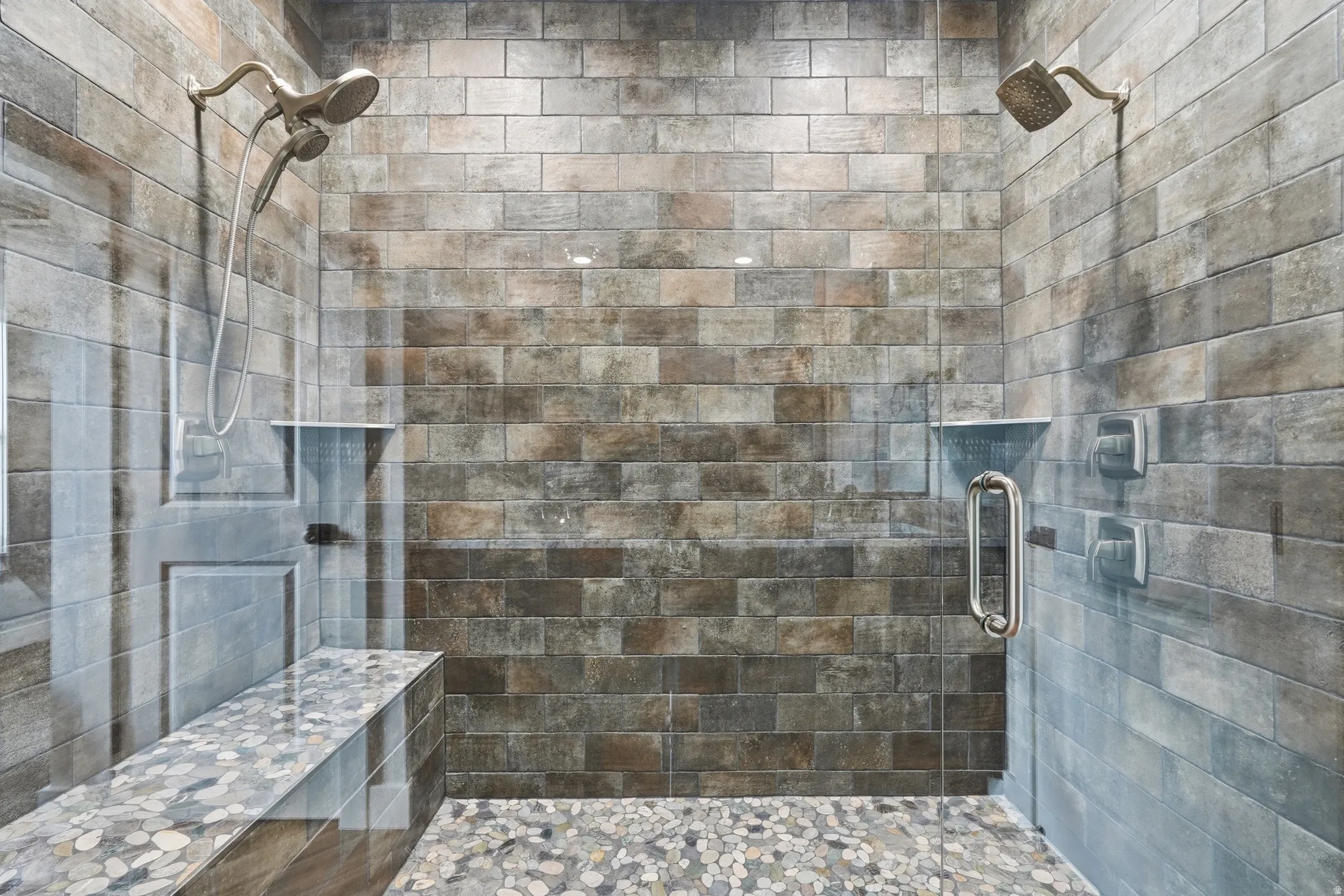 Bathroom with a shower stall