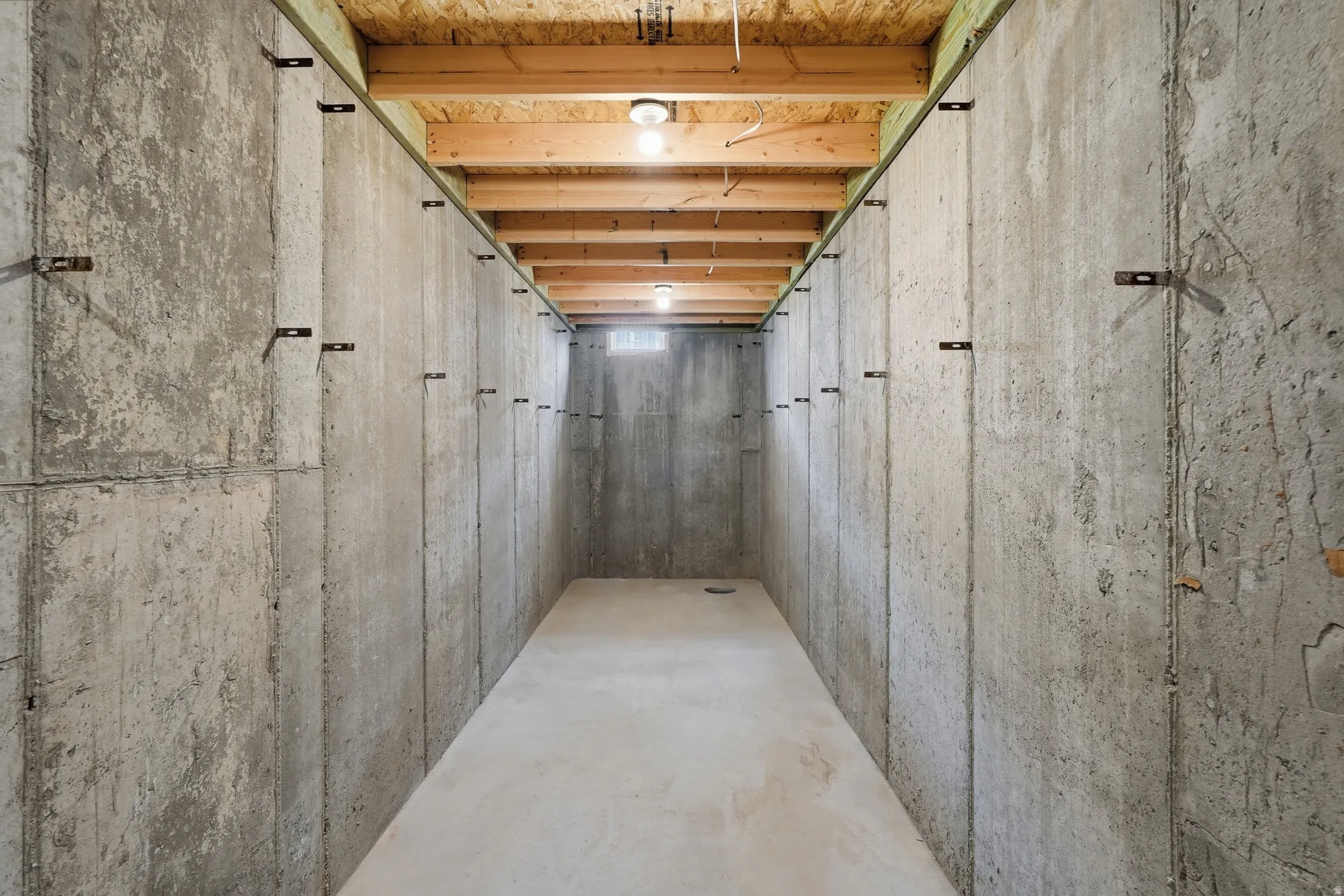 View of unfinished basement