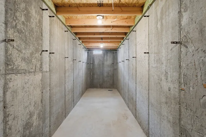 View of unfinished basement