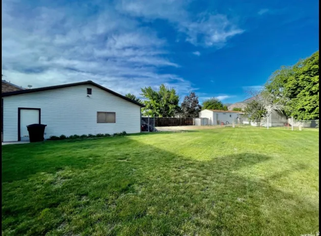 View of fenced yard