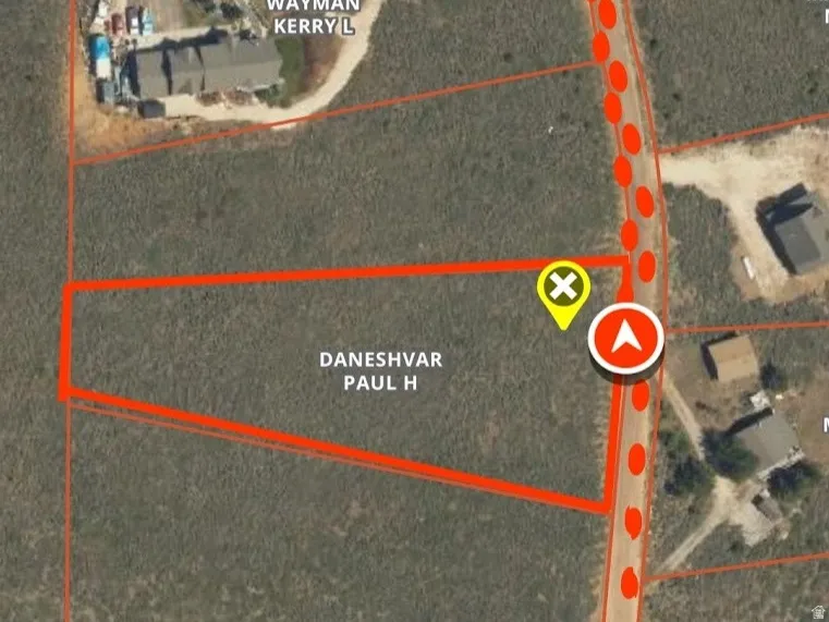Property Aerial Map. Illustrating property boundaries and owner details for the specific parcel
