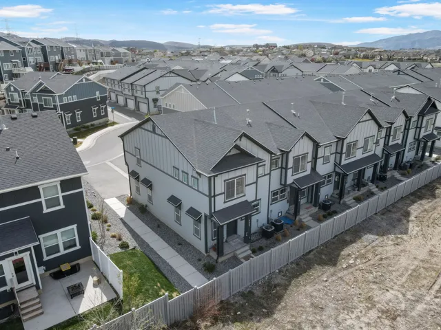 Bird's eye view of a mountain backdrop