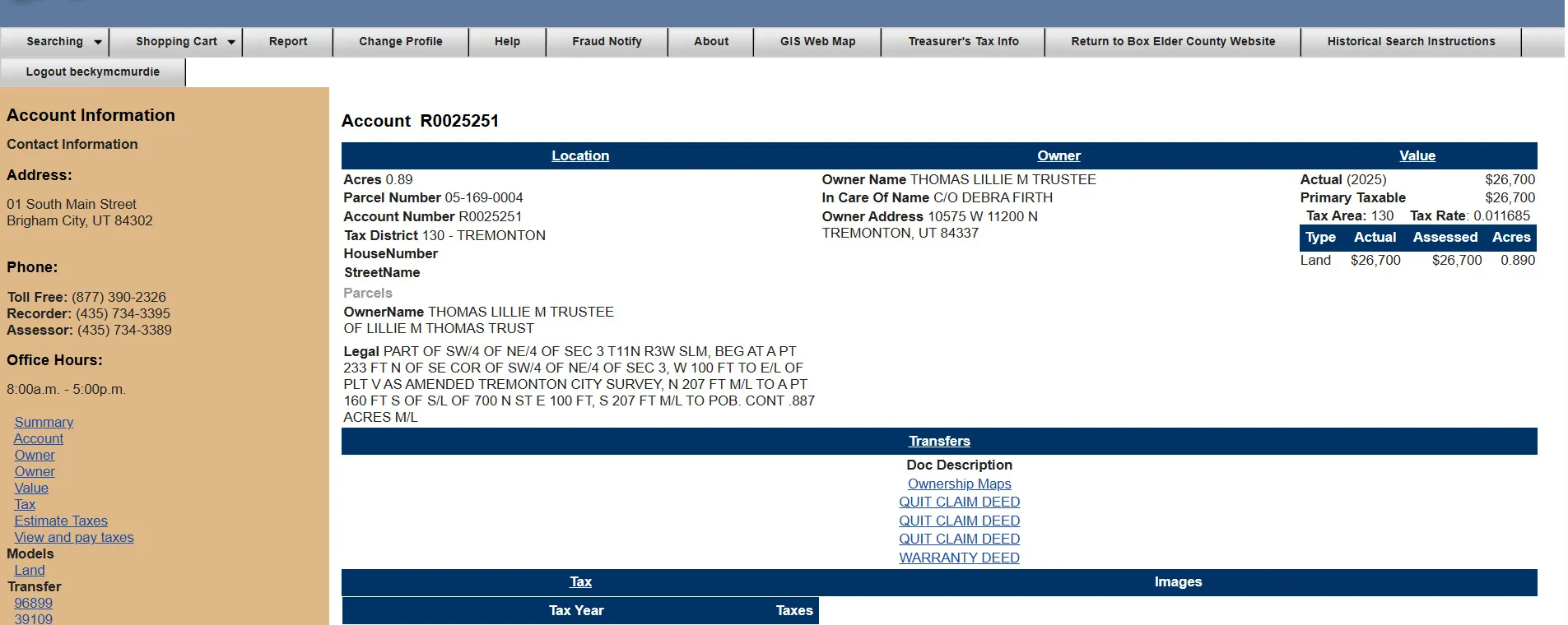 View of miscellaneous document